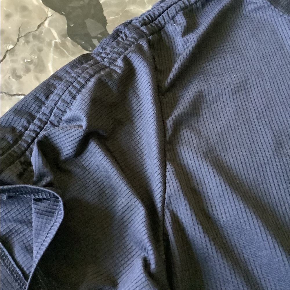 Fabletics Drawstring Sleeve Black Nylon Tee Shirt… - image 3